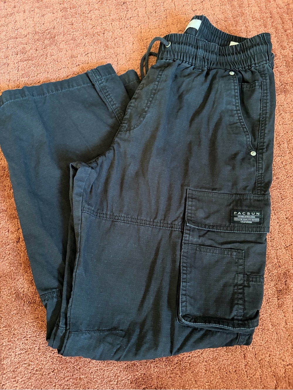 PacSun Men’s Black Relaxed Cargo Joggers